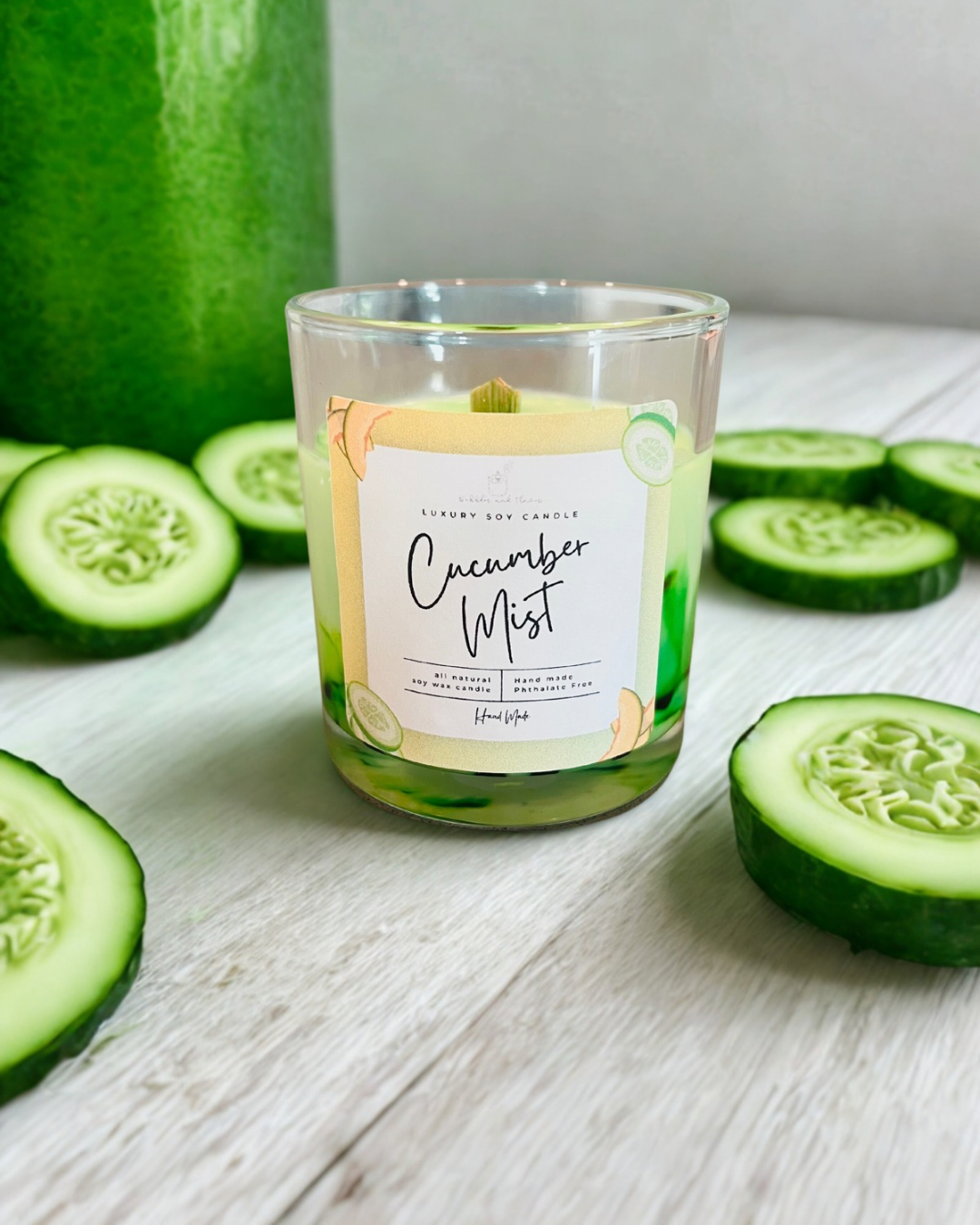 Cucumber Mist – 100% Soy Wax Candle (7 oz)