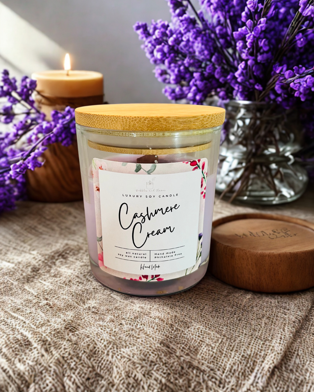 Cashmere Cream – 100% Soy Wax Candle (7 oz)