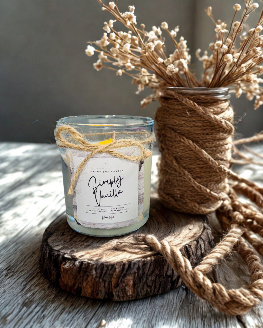 Simply Vanilla – 100% Soy Wax Candle (10 oz)